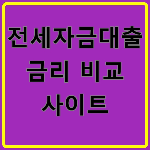 전세자금대출 금리 비교 사이트이라고 쓰여있는 텍스트 이미지