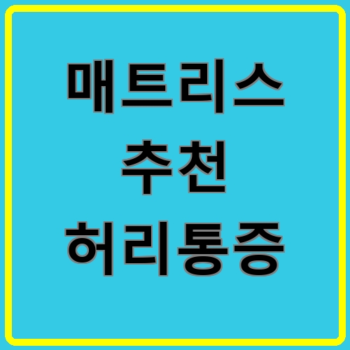매트리스 추천 허리통증 섬네일