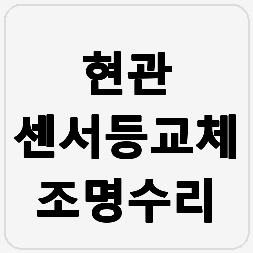 현관 센서등교체 조명수리 섬네일